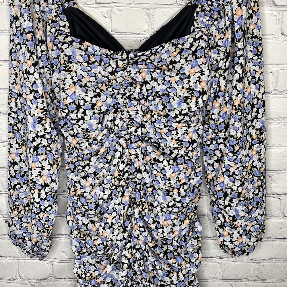 Fore Collection Floral Ruched Mini Dress - Picture 11 of 12